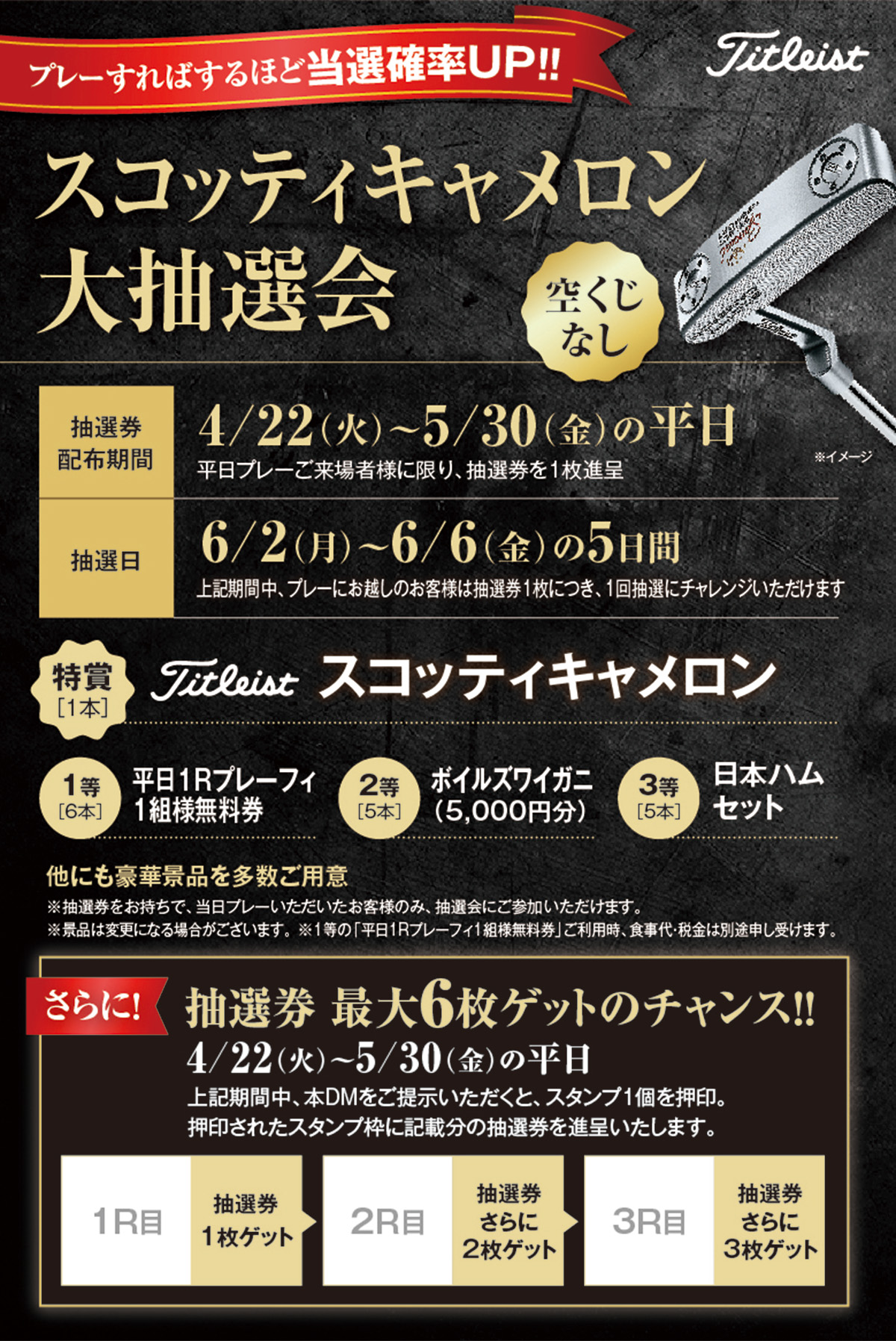スコッティキャメロン抽選会